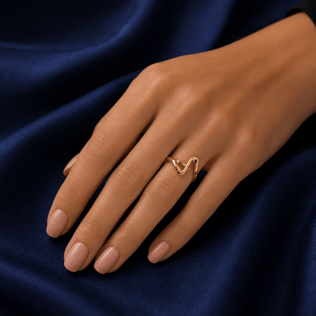 Anello Chevron Oro